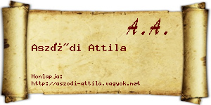 Aszódi Attila névjegykártya