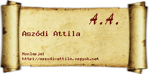 Aszódi Attila névjegykártya